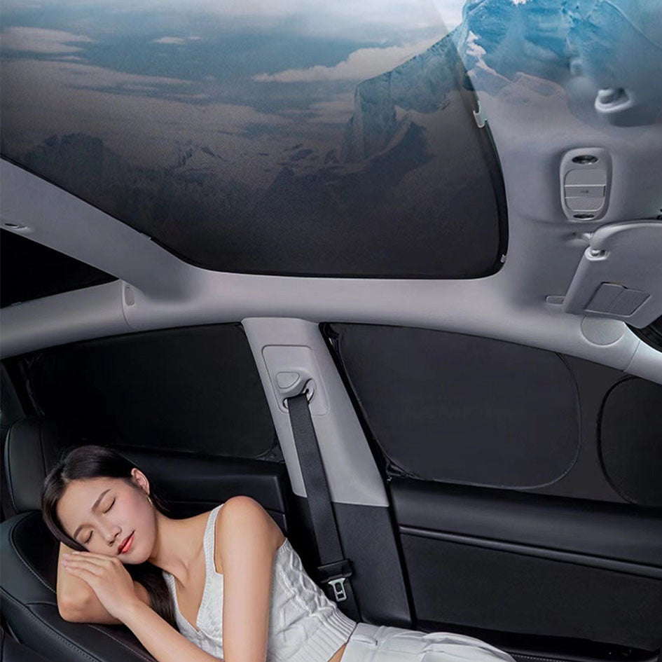 8pcs Thickened Version Sun Shade for Tesla Model Y Fit Blackout Window Covers UV Blocking Heat Insulation Privacy Protection